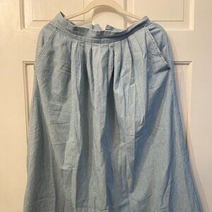 Thomas E Wolfe Co Vintage Demin Midi Skirt (With Pockets!) (10)